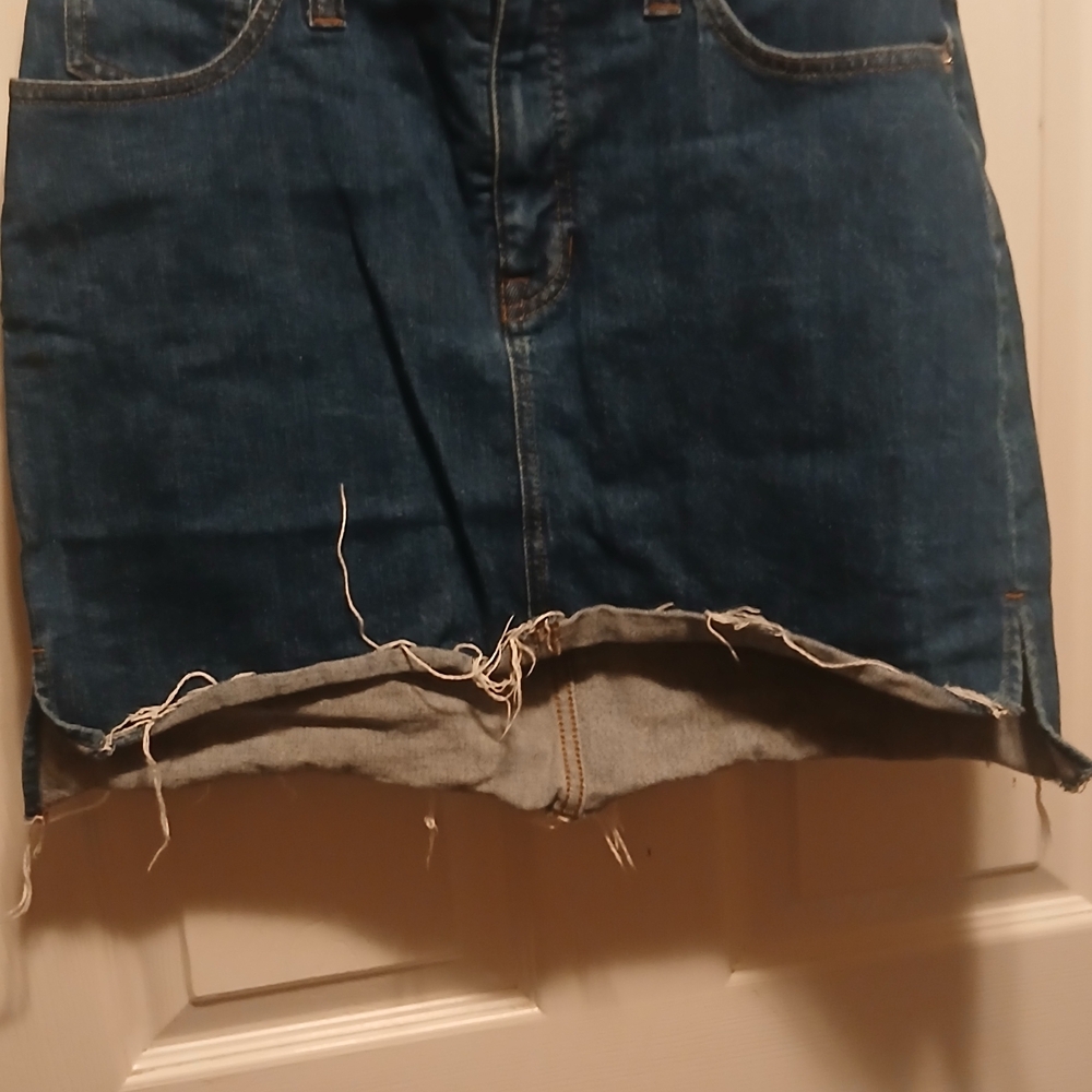 Madewell Blue Denim Mini Skirt